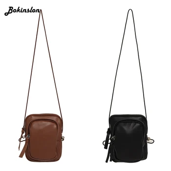 

Bokinslon Bokinslon Fashion Portable Small Square Bag Shoulder Woman Casual Stone Pattern Simple Messenger Bag Female