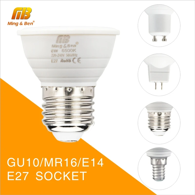 GU10 Светодиодный светильник E27 24 120 градусов E14 AC220V светодиодный MR16 Bombillas прожектор