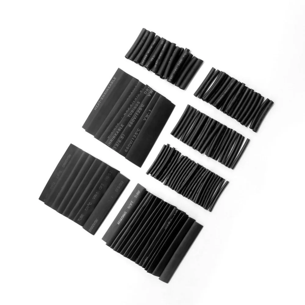 127Pcs Heat Shrinkable Tube Insulation Tube Flame Retardant Terminal Electrician Household Wiring Color Heat Shrinkable Tube