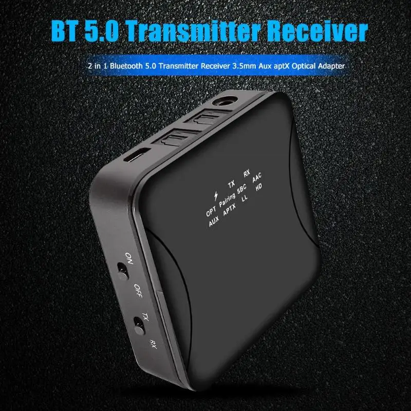 3,5 мм HD Bluetooth 5,0 музыкальный аудио передатчик приемник 2 в 1 Aux aptX оптический адаптер для ТВ автомобиля HD LL низкая задержка
