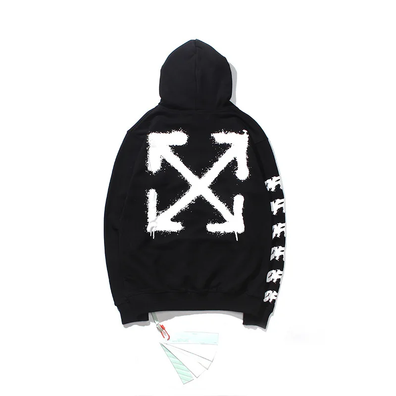 OFF-WHITE Ограниченная серия флуоресцентная зеленая Толстовка Arrow