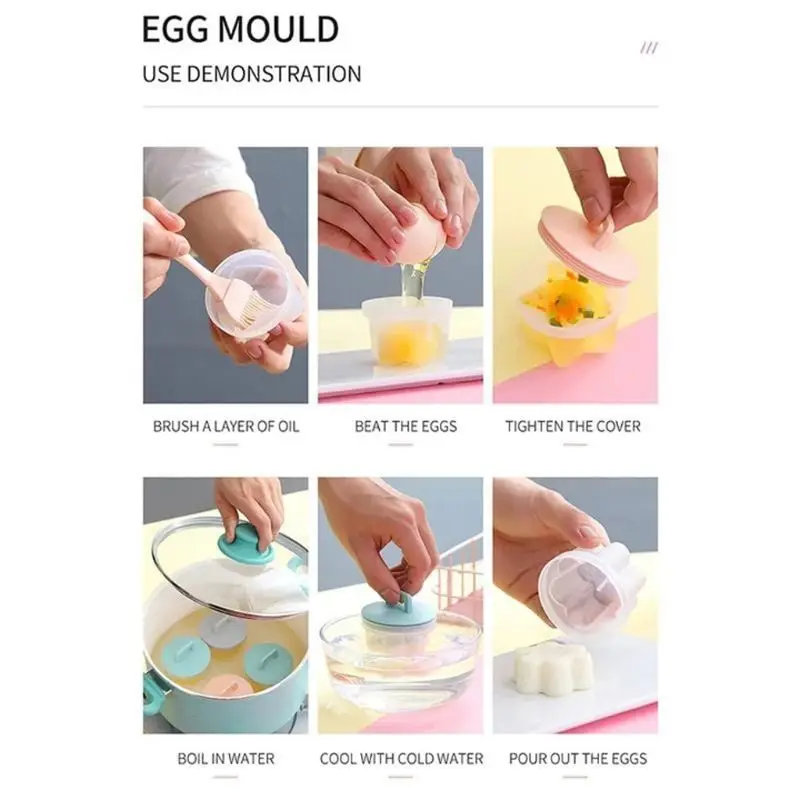 Симпатичное яйцо браконьерный пластиковый яичный котел кухонный яйцеварка инструменты форма для приготовления яиц