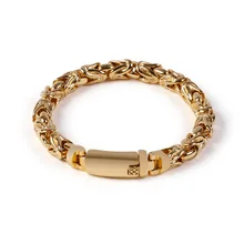 Золото/серебро/черный Высокое качество нержавеющая сталь Kint звено цепи литья braceelt браслет 8 мм 8,66 ''60 г Вес рождественские подарки