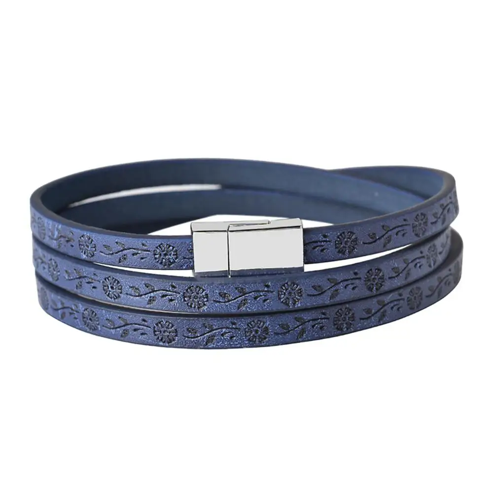 Kirykle, модные ювелирные изделия, простой стиль, многослойный кожаный браслет, высокое качество, магнитные браслеты для женщин, манжета, подарок