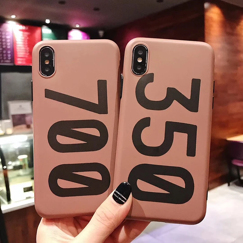 

Luxury Brand Case For iPhone XS MAX X XR 8 7 6s Plus Back Cover For iPhone 8 Plus 10 Soft TPU Sneakers 350 700 Case Etui Coque