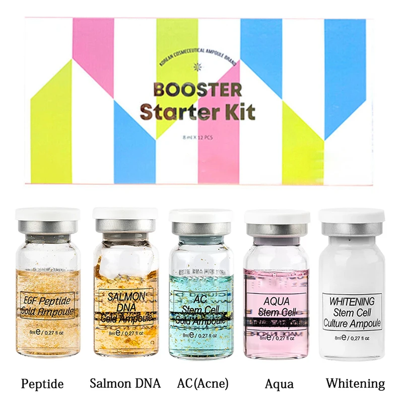 

8ml BB GLOW Stayve Ampoule Dermawhite Serum Starter Kit Mix Shades Brightening Foundation Acne Healing Treatment Cream 12pcs/box
