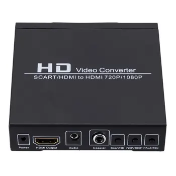 

Professional SCART/HDMI To HDMI Converter 720P 1080P HD Video Converter Monitor Box For STB HDTV DVD Plug And Play