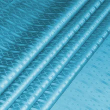 Новое поступление голубой цвет свадебная ткань Африканский Базен Riche мягкий хлопок одежды морская парча туалетный Shadda