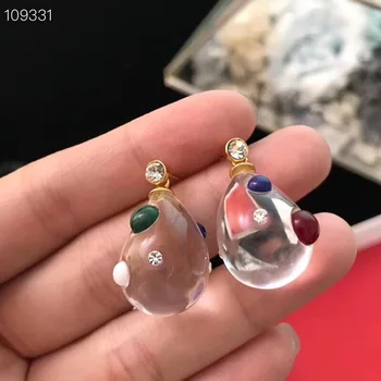 

brand party jewelry clear stone muti colorful opal earrings studs transparent irregular crystal ce earrings women brand jewelry