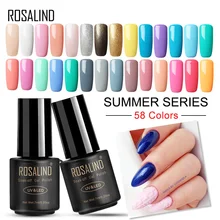 ROSALIND гель лак для ногтей Гибридный лак Полупостоянный УФ светодиодный лак для нейл-арта маникюрный набор праймер полигель для ногтей
