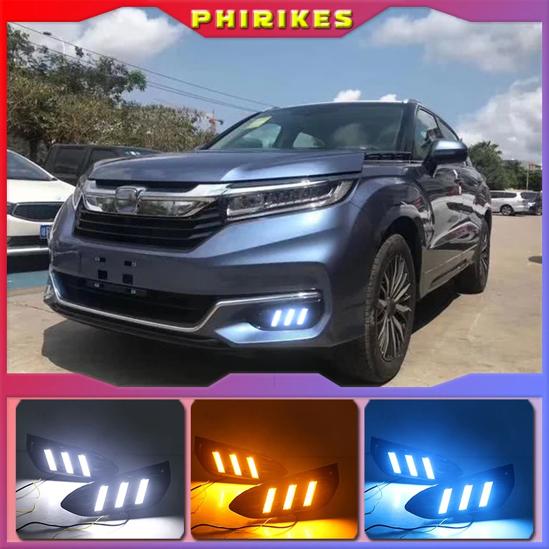 

1 Set DRL Daytime Running Lights Daylight 12V ABS Fog Lamp Cover With Turn Yellow Signal Light For Honda AVANCIER 2020