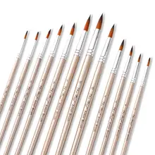Новые 12 шт кисти для рисования акварелью гуашь мягкие нейлоновые ручки для волос товары для рукоделия