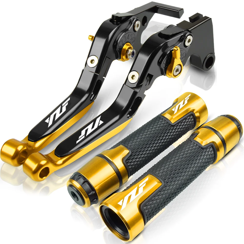 gold3 Для YAMAHA YZF R1 2002 2003 YZF R6 1999-2004 YZFR1 YZFR6 Мотоцикл Регулируемый складной тормозной рычаг сцепления ручка ручки Ручки Конец - Цвет: gold3