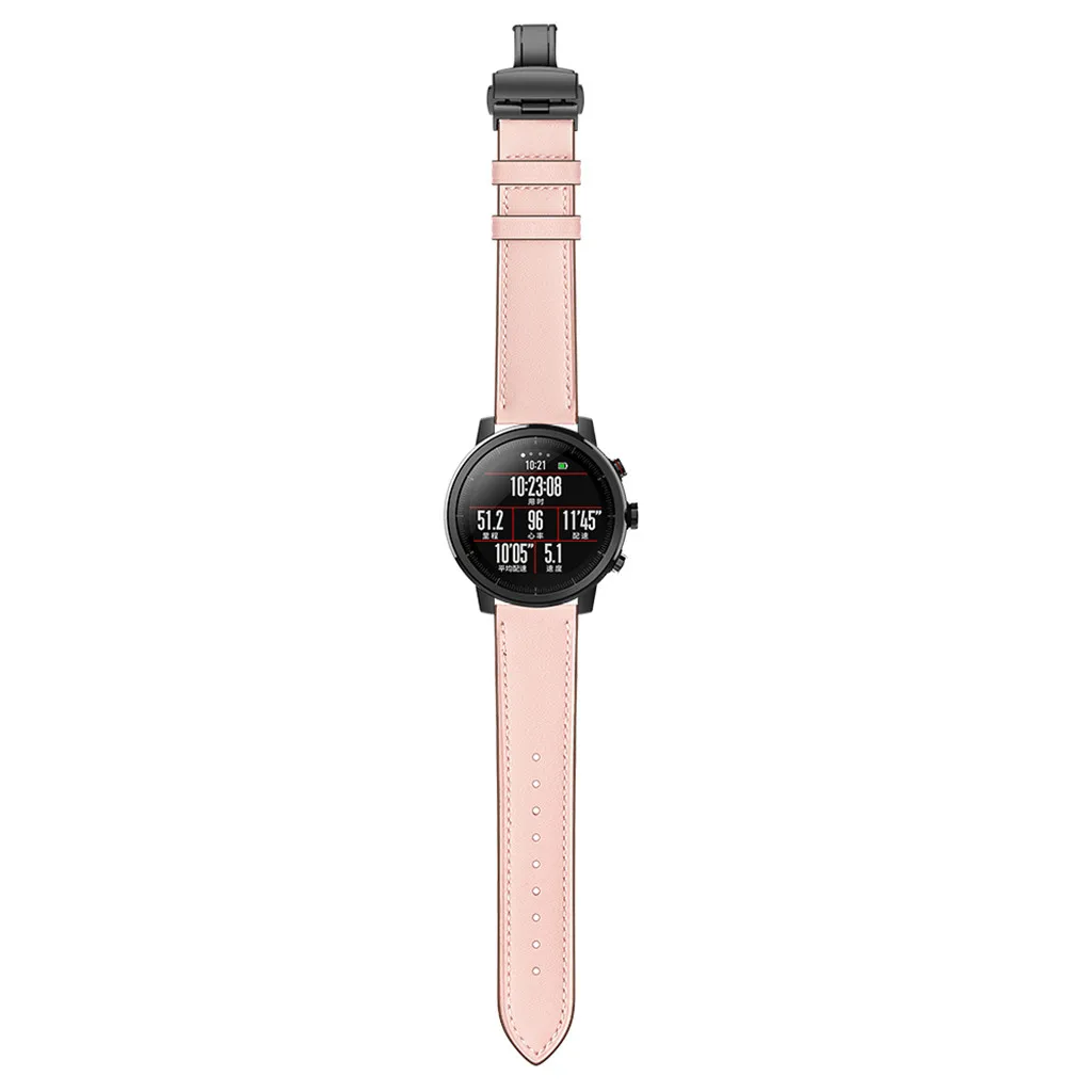 Replacement Wristband Luxury Leather For Xiaomi Huami AMAZFIT 2/2S Stratos Watch NEW fashion solid buckle watch band