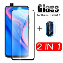 2 em 1 vidro de proteção para huawei p inteligente z vidro temperado para hauwei p inteligente 2019 psmartz STK-LX1 câmera lente protetor filme