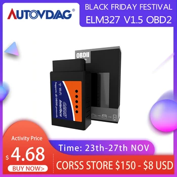 

ELM327 Wifi V1.5 Obd2 Car Diagnostic Tool Mini OBDII Elm 327 Obd 2 Car Scanner Tool Auto Code Reader For Android/IOS/Symbian/PC