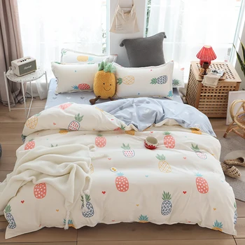 

Bedding Sets Fashion Simple Style Home Bed Linen Duvet Cover Flat Sheet Bedding Set Winter Full King Single Queen bed Set