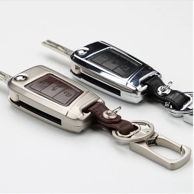 Кожаный чехол для ключей автомобиля для Volkswagen VW Golf 4 5 6 7 MK7 GTI Passat B5 B6 B7 Jetta mk5 mk6 Touran Polo Beetle Tiguan