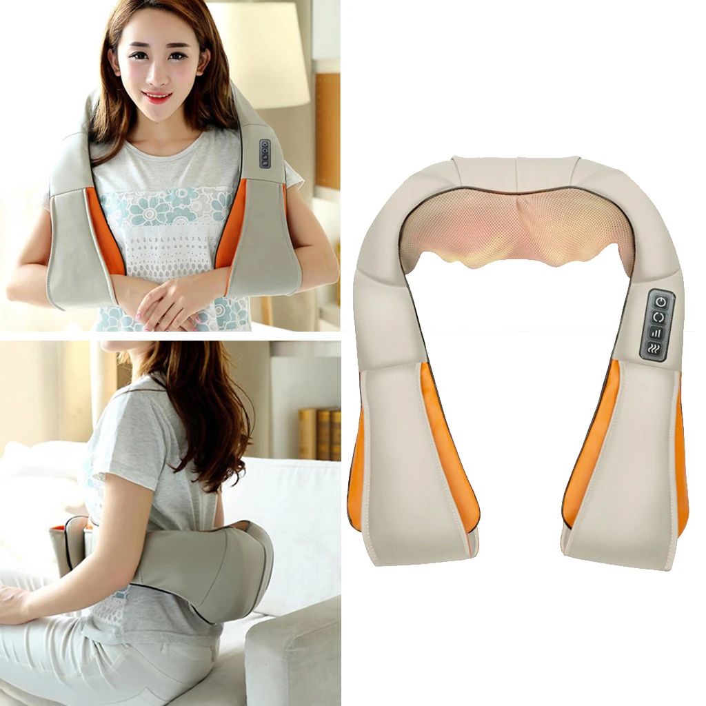 Shiatsu Massagers for Neck Back and with Heat Deep Portable Tissue US Shoulder massagers Handheld W/ Corded | Красота и здоровье