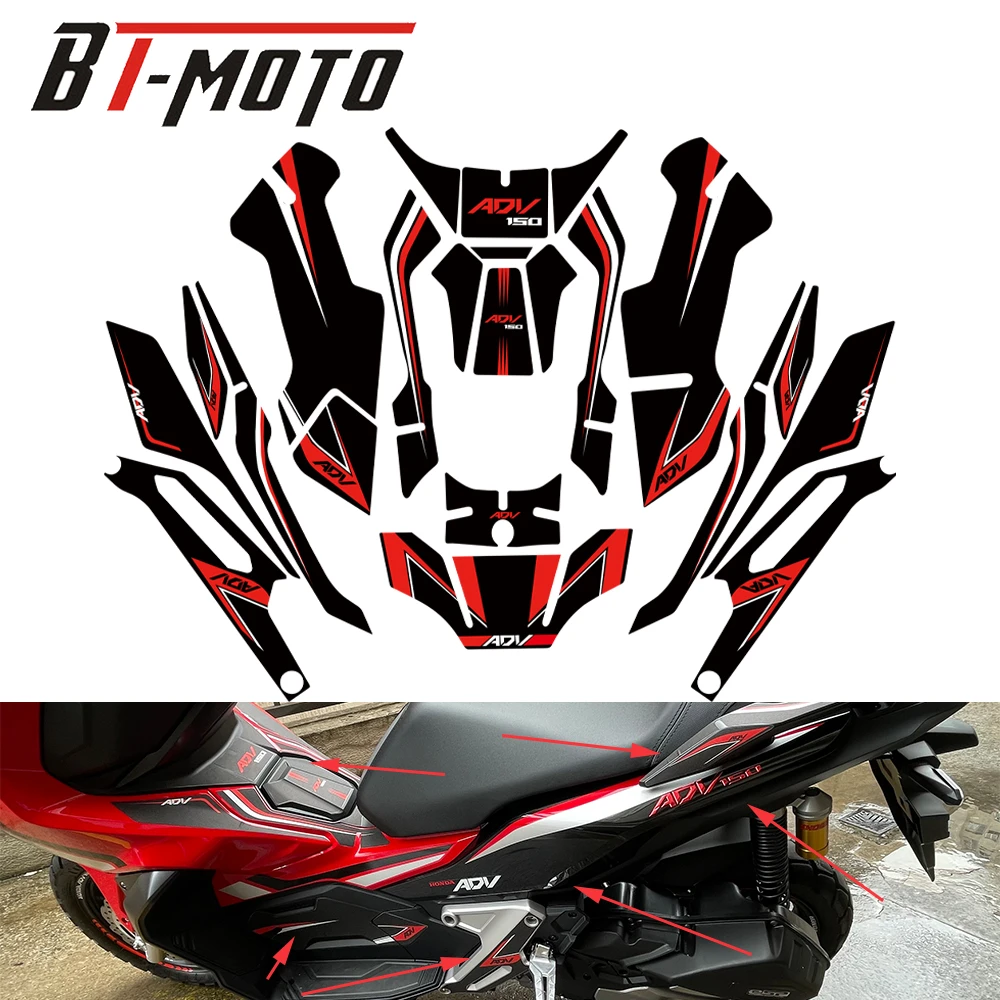 For Honda Adv 150 Adv150 21 New Motorcycle Decorative Sticker Body Paste Tank Pad Sticke Protection Prevent Scratc Decals Kit Decals Stickers Aliexpress
