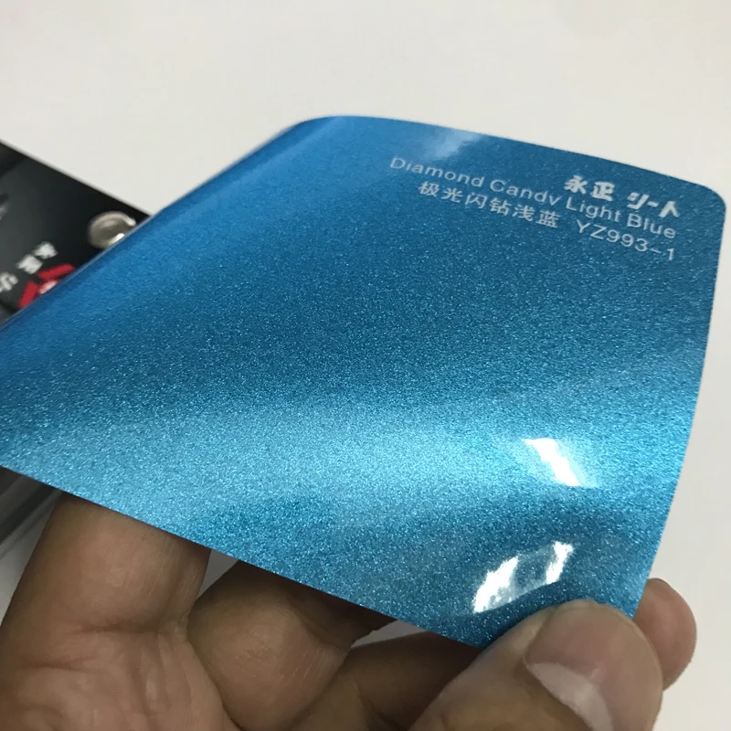 Light Blue Diamond Glitter Vinyl Wrap Sticker