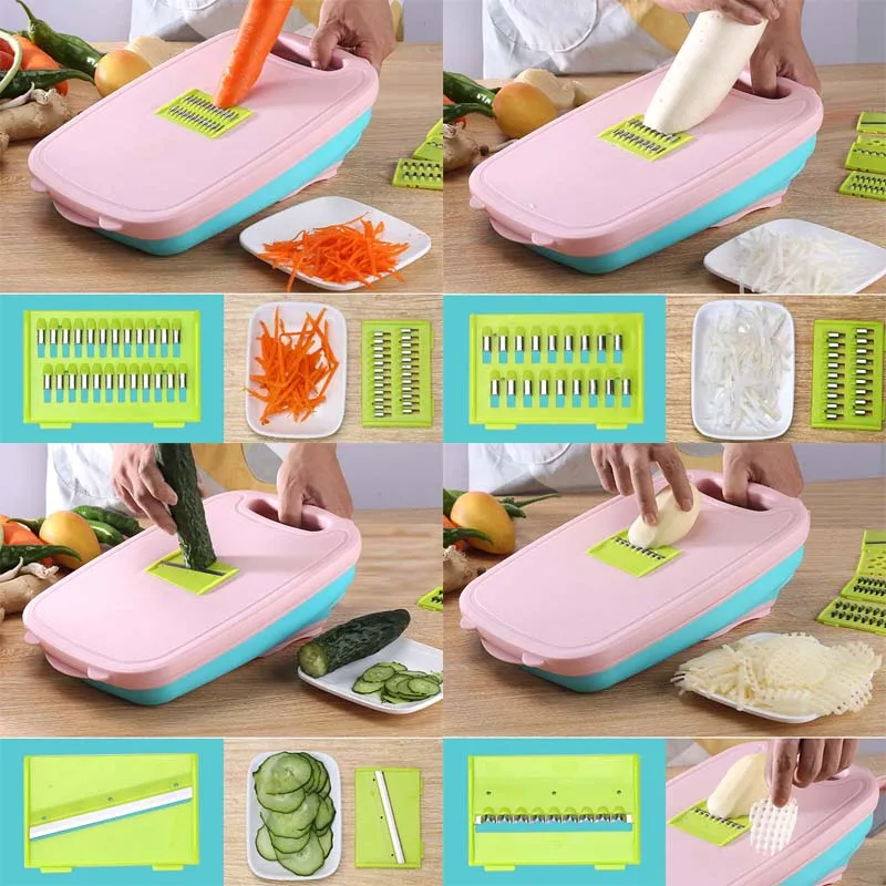 Кухонная разделочная доска многофункциональное устройство для резки складывающаяся разделочная доска нож для чистки картофеля портативная корзина для слива блюдо