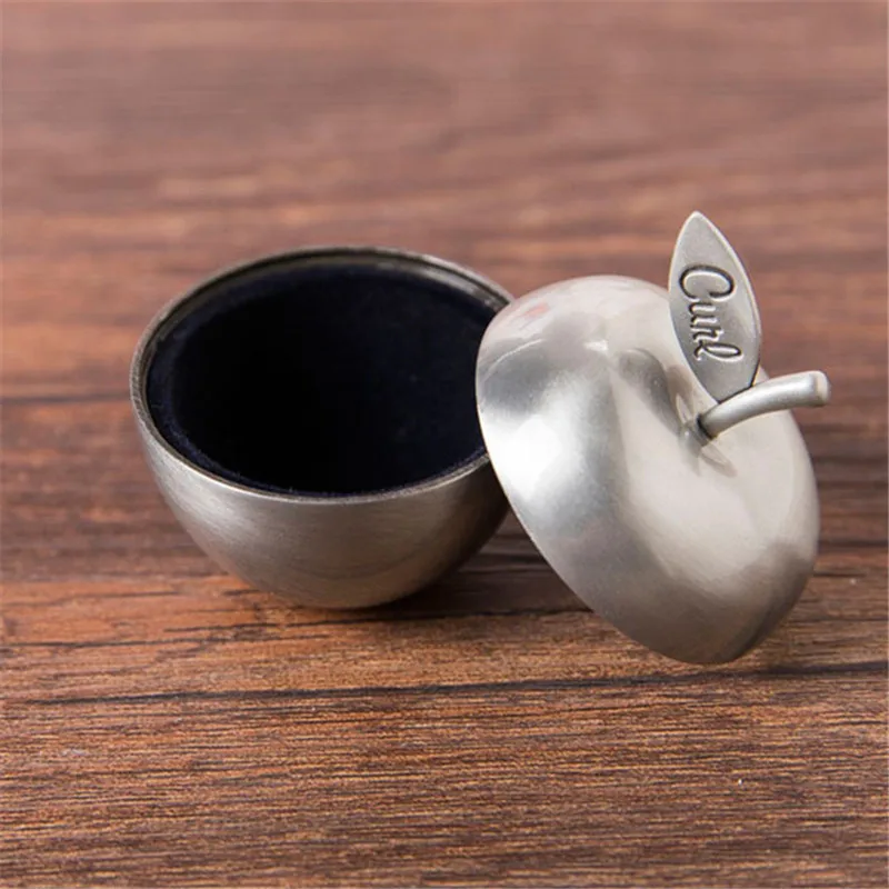Metal Baby fetal My First Hair and Teeth Storage Box Apple Shape Baby Save Milk Teeth Collection Gift Box