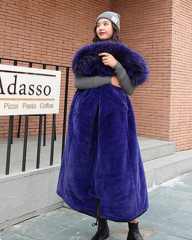 

A Generation of Fat 2019 Autumn And Winter New Style WOMEN'S Dress Mid-length over-the-Knee Parka Warm Loose And Plus-sized Cott