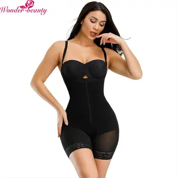 

High Waist Slimming Sheath Belly Women Body shaper Tummy Compression Underwear Adjustable Straps Shapewear Crotch Zipper