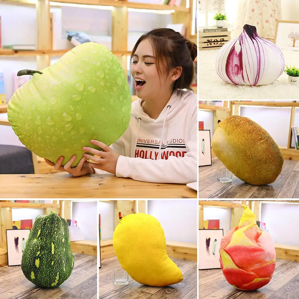 

3D Simulation Plush Toy Onion Mangos Fruit Plush Stuffed Doll Toy Sofa Chair Home Decor Gift