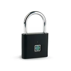 Cerradura de huella dactilar inteligente, candado de huella digital de aleación de Zinc, sin llave, antirrobo, impermeable