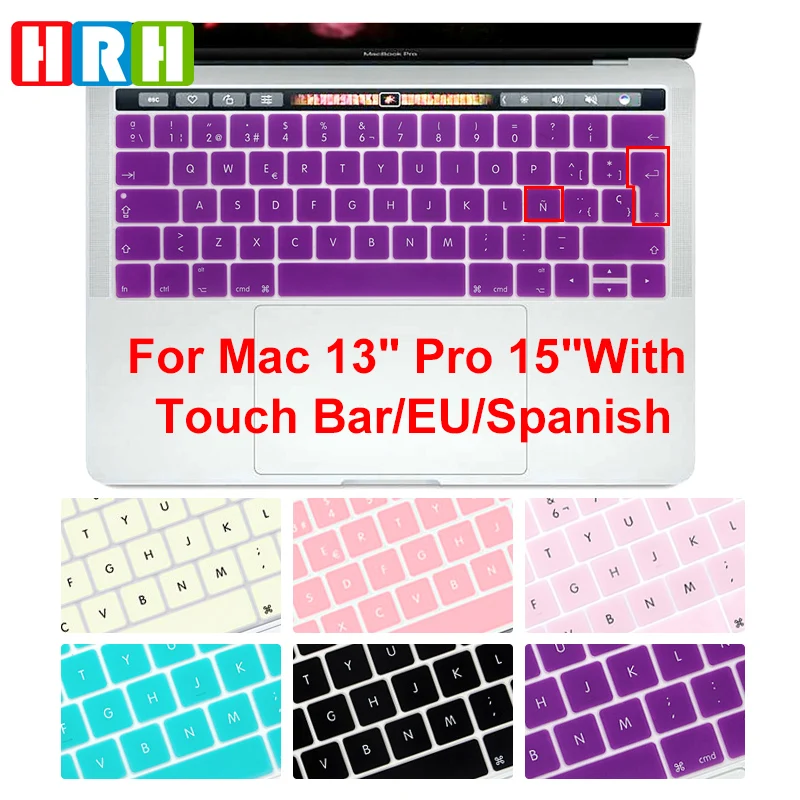 Sar Spagnolo Eu Silicone Copertura Della Tastiera Per Mac Pro 13.3 A1706 A1989 A2159 15.4 A1707 A1990 2016/ 2017/2018/2019 Con Touch Bar