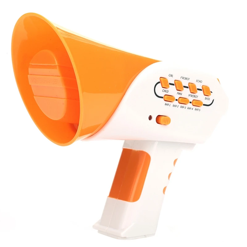 Orange Милый модификатор мини-рога для девочек и мальчиков, подарки для смены голоса, пластик, 5 музыкальных голосовых переключателей, робот, образовательный гаджет, многоцветный, на выбор - Цвет: Orange