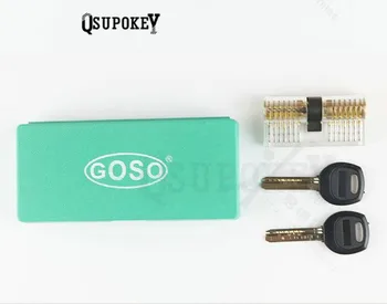 

Kaba Transparent Lock with 14pcs Goso Dimple LOCK Kaba Tool,Great Locksmith Training Set