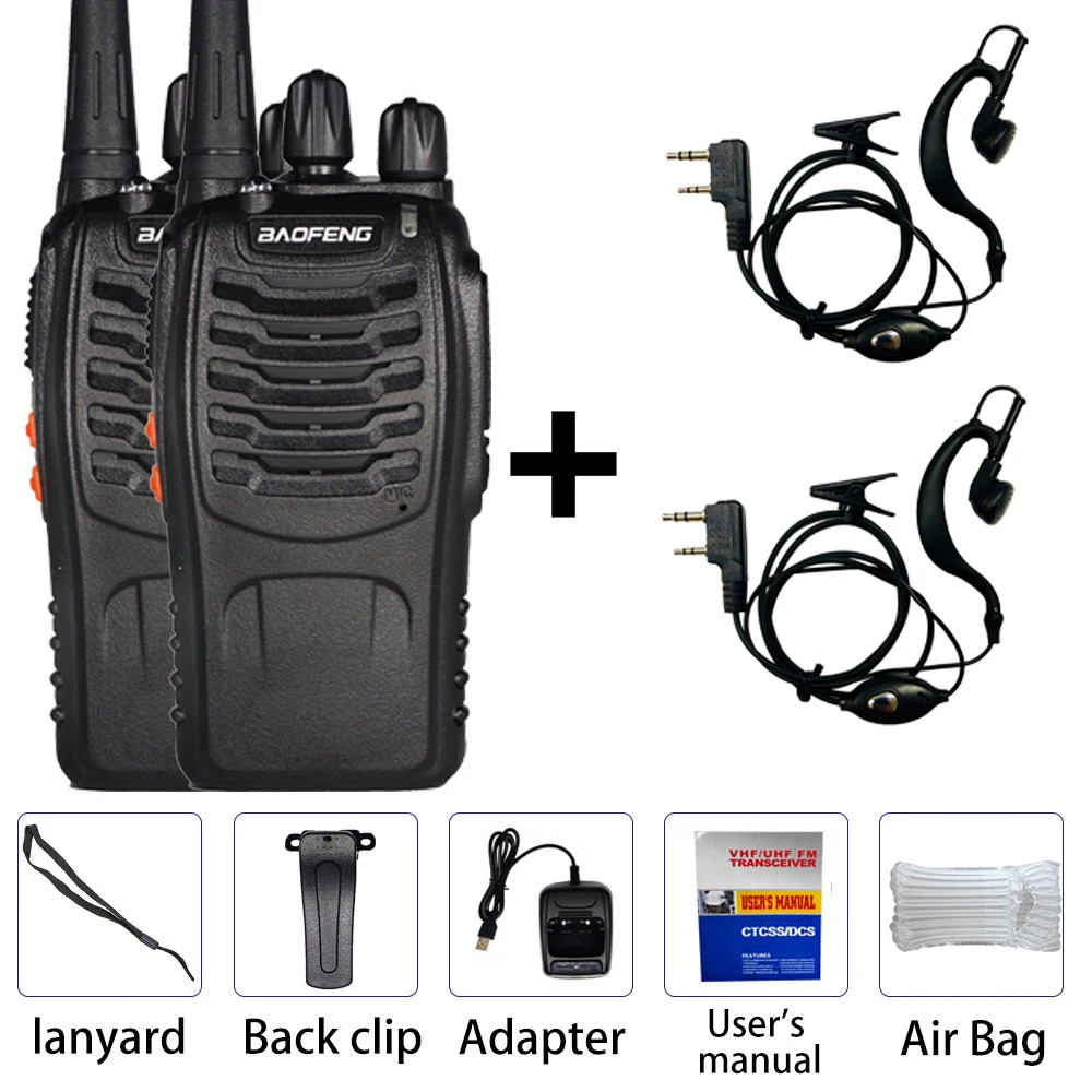 Air add earphone Baofeng BF 888S двухстороннее радио BF-888S 6 км рация 5 Вт портативный CB Ham Радио коммуникатор ручной HF трансивер переговорные - Цвет: Air add earphone
