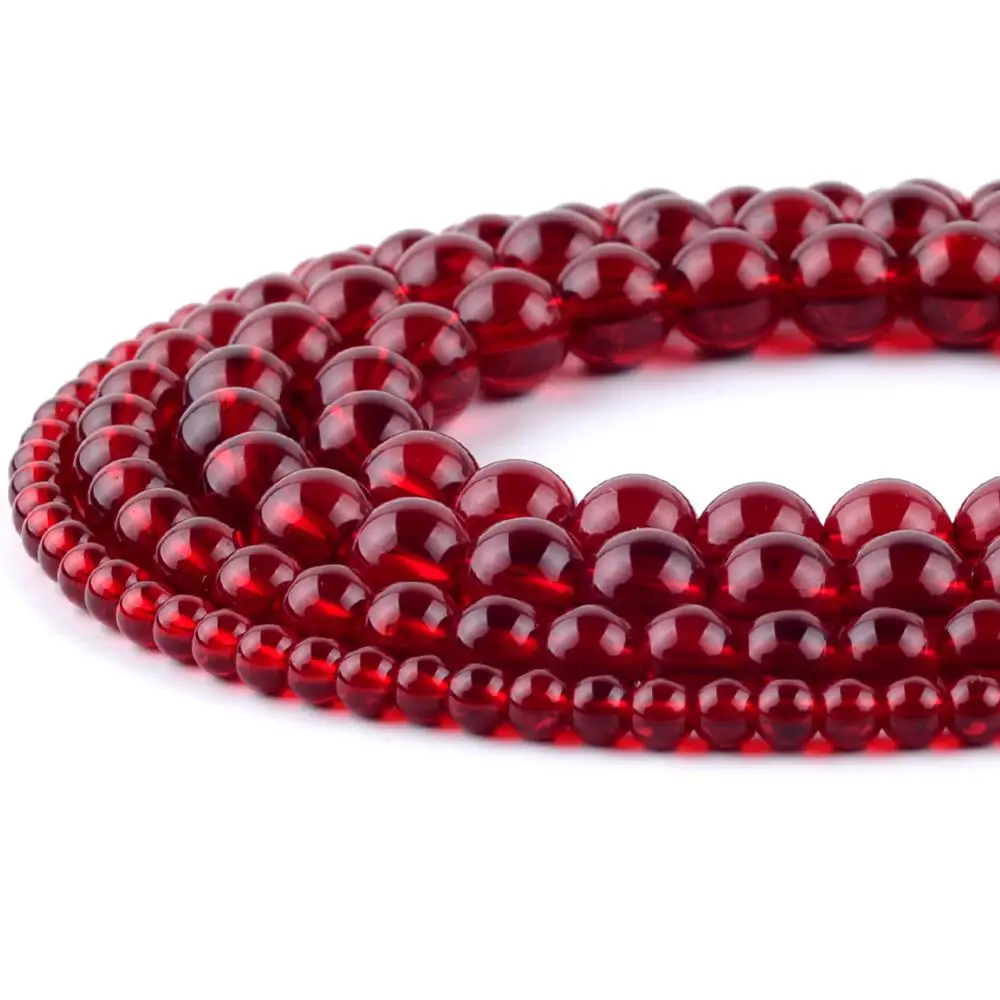 Faceted Red Glass Crystal Rondelle Beads Loose Spacer Beads For Jewelry  Making DIY Bracelet Earrings 15''Strand 4/6/8/10/12/14mm