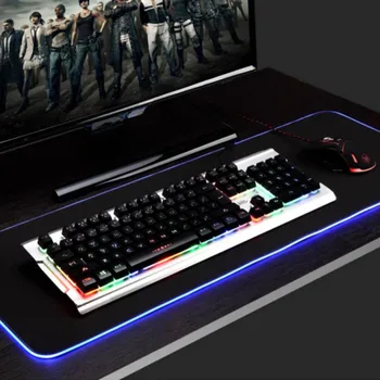 

Classic Luminous 7 Color Gaming Mouse Pad RGB Oversized Glowing USB LED Extended Illuminated Keyboard PU Non-slip Blanket Mat