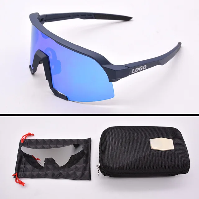 S3 Outdoor Sports Cycling Sunglasses 100 MTB Mountain Bike Cycling Goggles UV400 Peter Men Bicycle Glasses 3 lens Unisex Eyewear - Цвет: 7