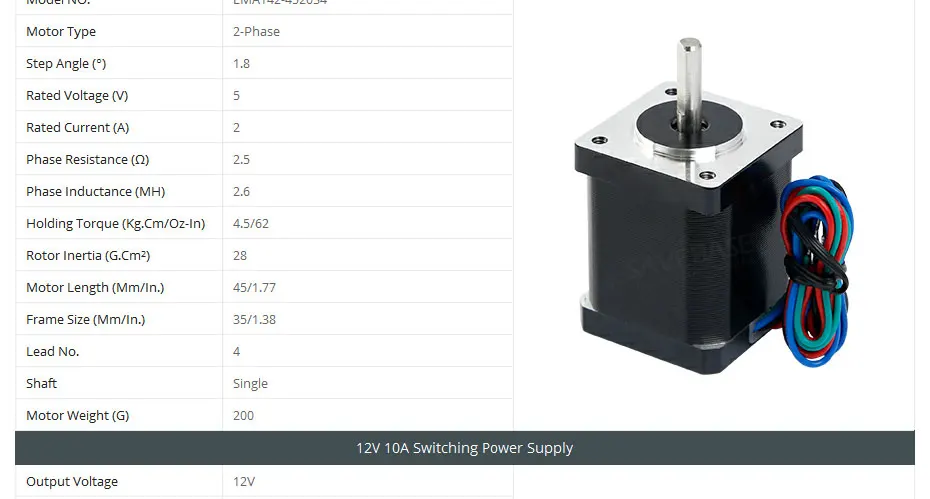 3 шаговый двигатель TB6560 HB Nema14 62oz-in двигатель 12В высокого качества блок питания для роутер для самостоятельной сборки/плазменной резки