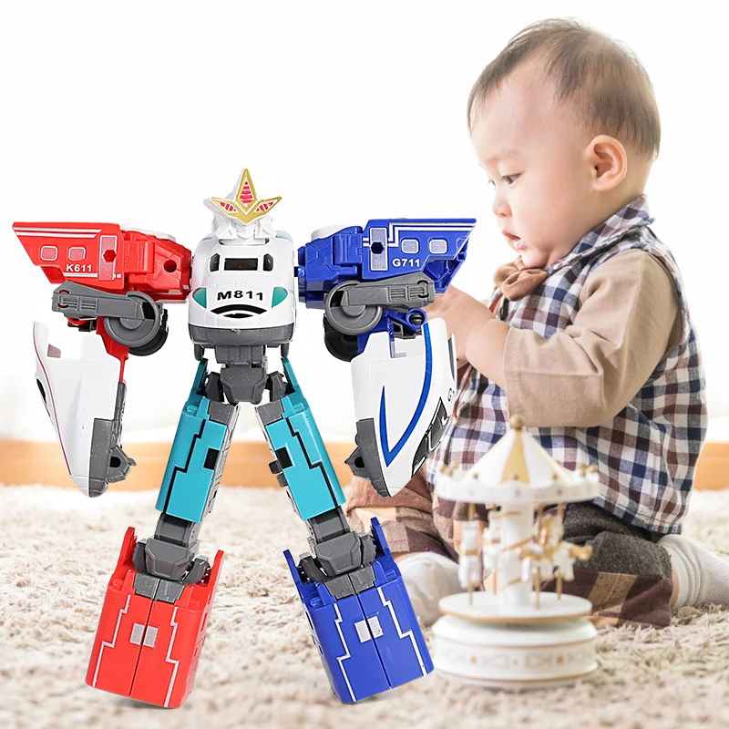 Newest 3in1 High Speed Train Car Robot DIY Assemble Action Figure Deformation Toys for Children Boys Game Christmas Gift | Игрушки и