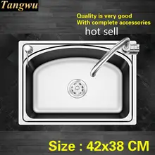 Стандартный балкон Высокое качество кухня один корыто раковина 304 пищевой нержавеющей стали Мини Горячая 420x380 мм