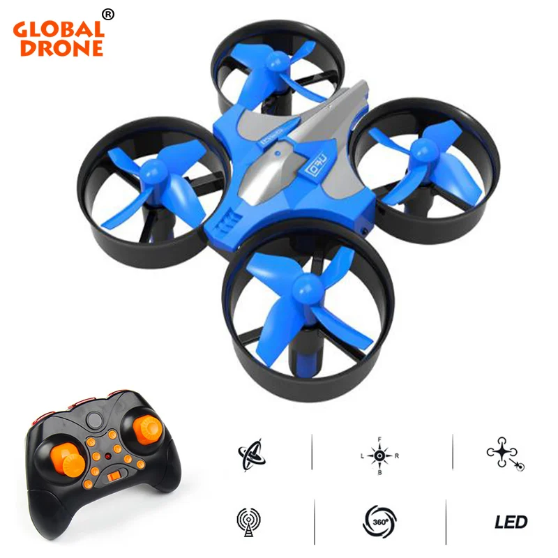 Online Dron Global 4CH 6 Axis Gyro RC helicóptero Quadrocopter Micro Drone modo sin cabeza Dron juguetes de bolsillo para niños Mini Drone