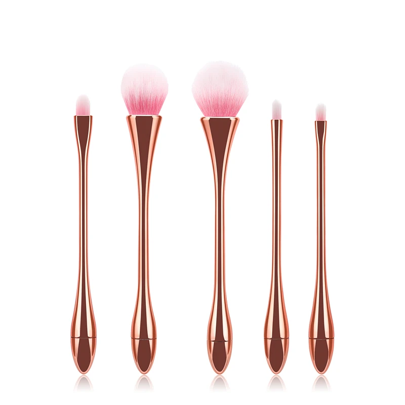 Rose Gold ENNKE Professional 5 шт./компл. тени для век основа бровей Кисть для губ макияж кисти макияж и консилер макияж инструменты - Handle Color: Rose Gold
