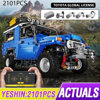

2101PCS APP Remote Control Car Motorized Technic The J40 Crawler SUV Car Model Building Blocks Kids Toys Christmas Gifts