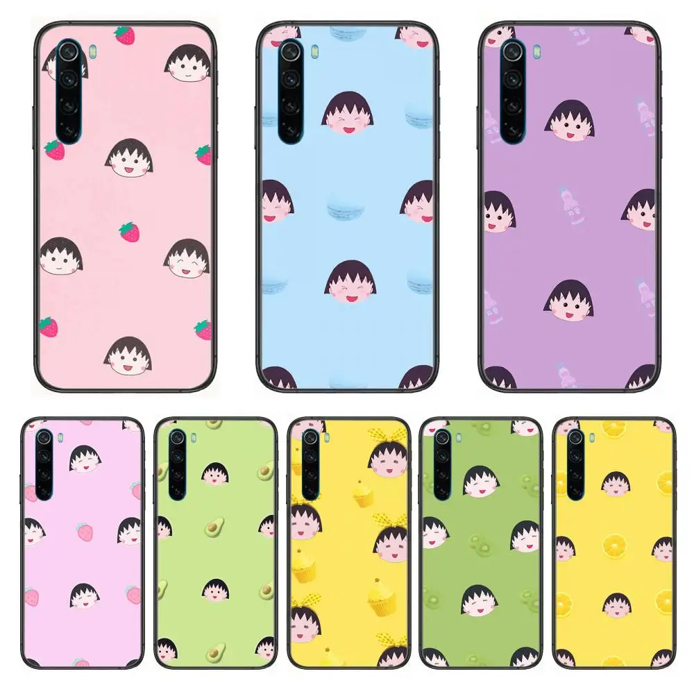 Chibi Maruko-тян Стильная футболка с изображением персонажей видеоигр в клеточку