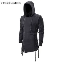 2020 Assassin Creed Sweatercoat Dark Tie Hooded Loose Coat Zipper Hoodies with Side Lashing Crossed Black Dark Grey Hoodies Men 2020 Assassin Creed Sweatercoat Dark Tie Hooded Loose Coat Zipper Hoodies with Side Lashing Crossed Black Dark Grey Hoodies Men
