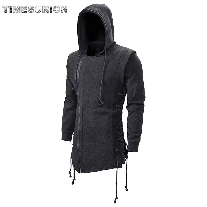 Xxxxl Hoodie - 2020 Assassin Creed Sweatercoat Dark Tie Hooded Loose Coat Zipper ...