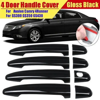 

4 Door Handle Cover Set Glossy Black ABS For Toyota 4Runner Tacoma Camry Sienna Lexus GX470 RX330 GS300 Set of 4