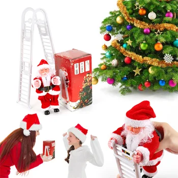 

Christmas Decoration Double Stairs Hanging Doll Party Home Decoration Supplies Gift Desk Ornaments Kids Music Toys