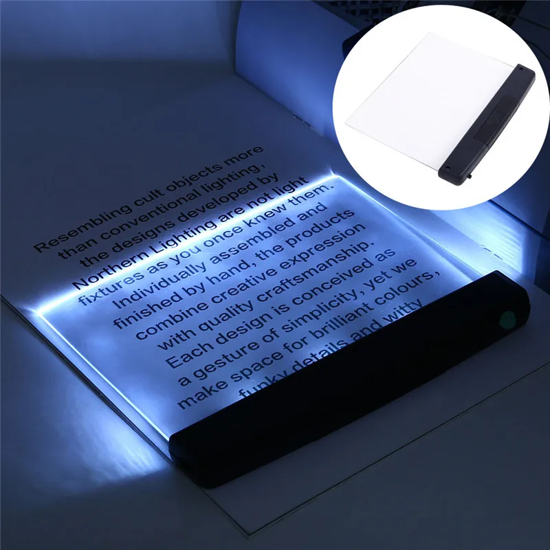 Flat reading lamp Creative Flat Plate LED Reading Light Night Light Portable Desk Lamp Eye Protect #3D30 (4)